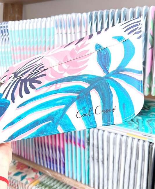 SOBRES CUERO VEGANO DISEÑO HOJAS