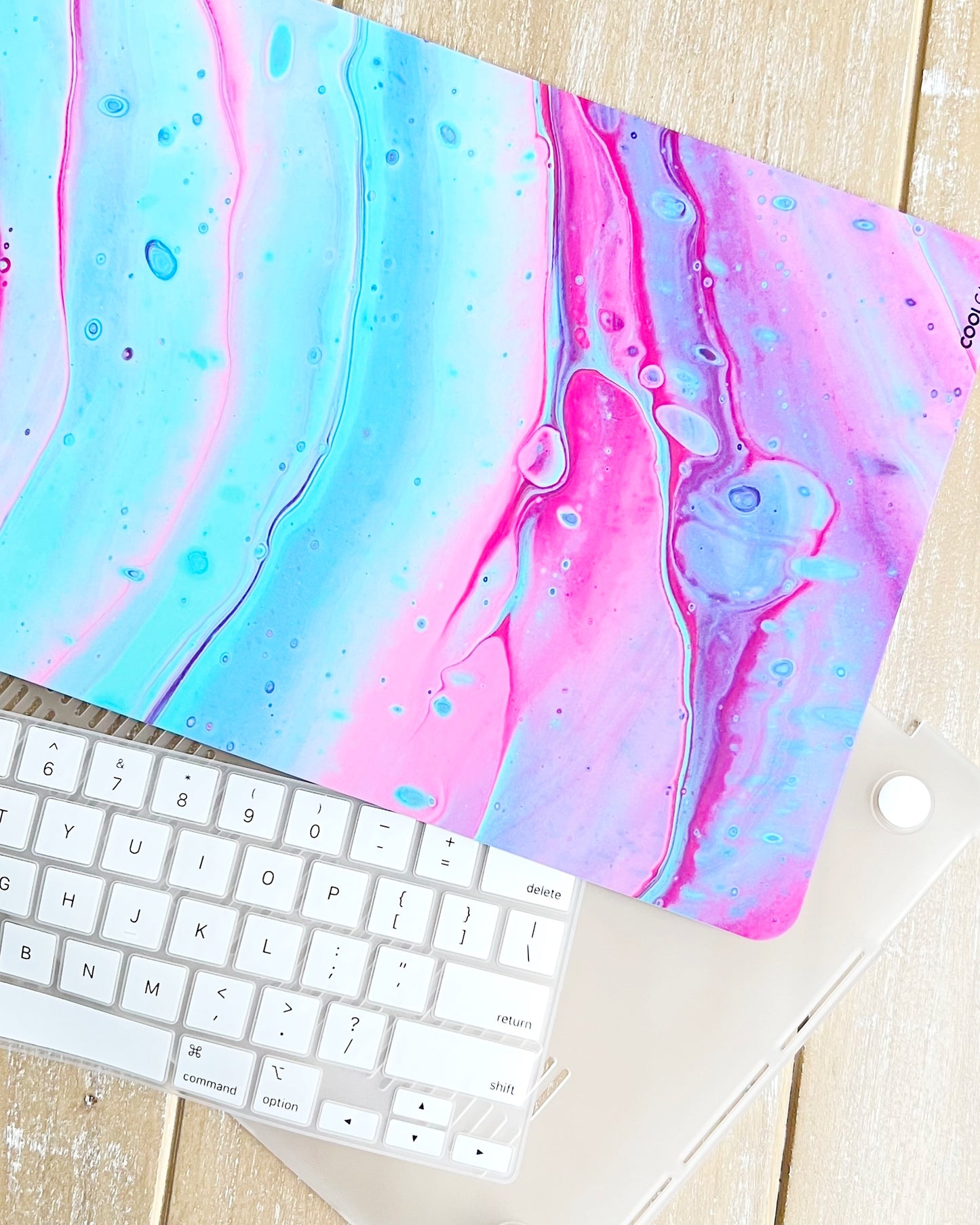 SET ÓLEO VIOLETA/CELESTE CASE + PROT. TECLADO