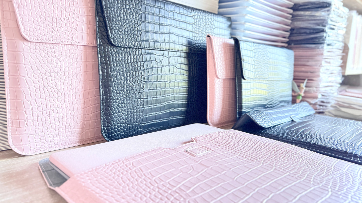 SOBRE ESTUCHE FAUX CROC GRANDE