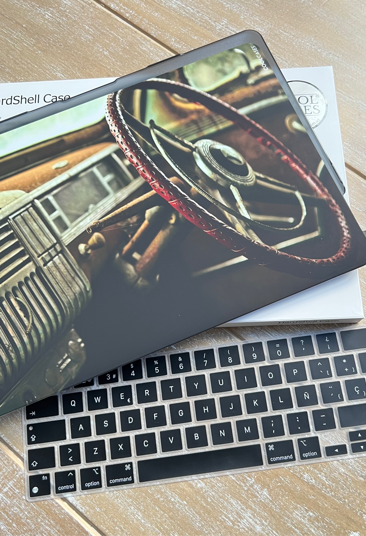 SET OLD CAR CASE + PROT. TECLADO
