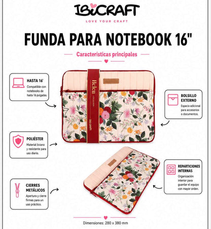 ESTUCHE LAPTOP NOTEBOOK IBI CRAFT HELEN COLLECTION