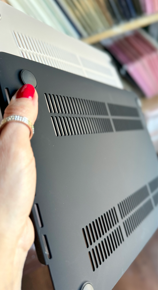 CARCASA MACBOOK® 13” CASE GLITTER BRILLANTINA NEGRO